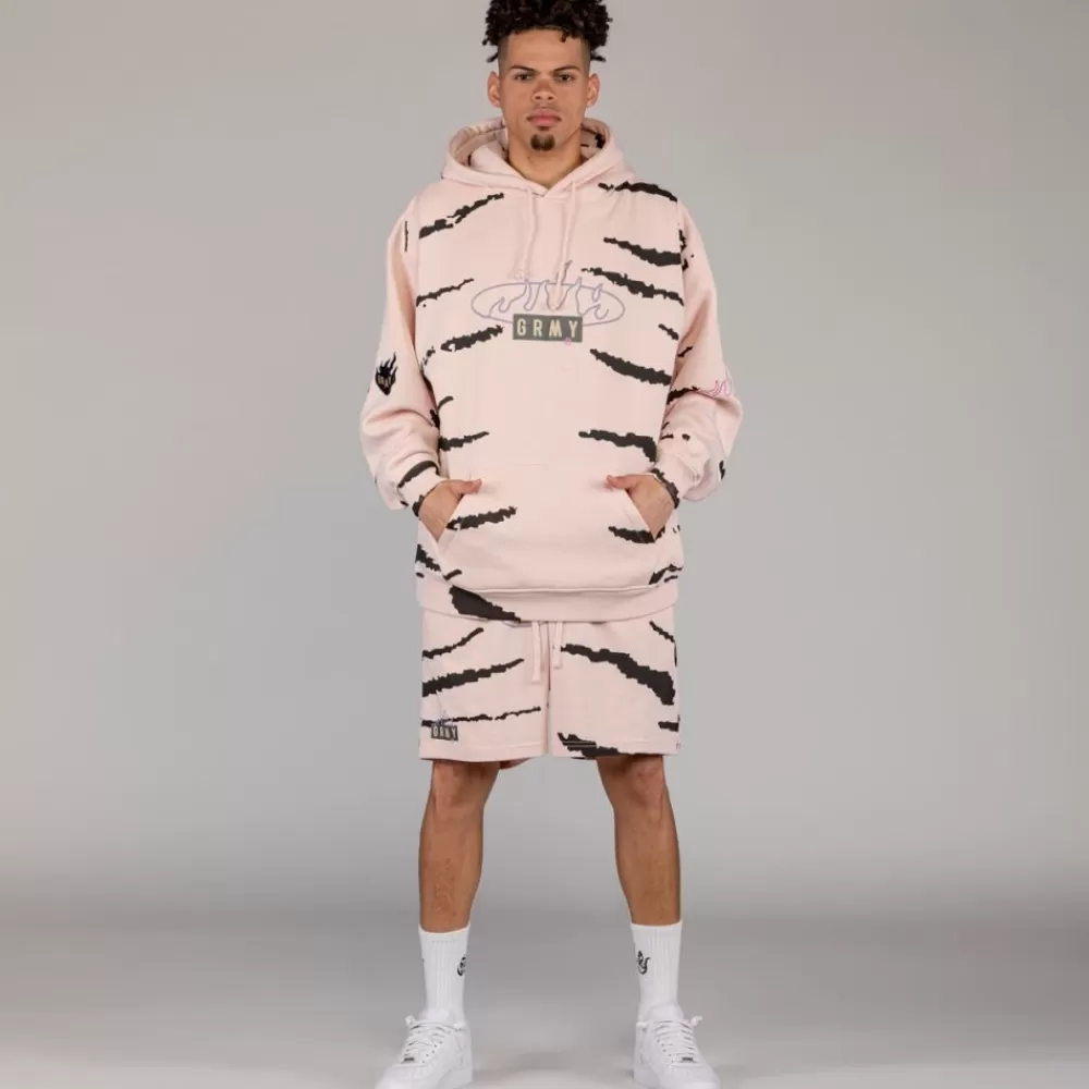 Grimey Sudadera Capucha Cloven Tongues All Over Print Vintage - Cream | Summer 23 Shop