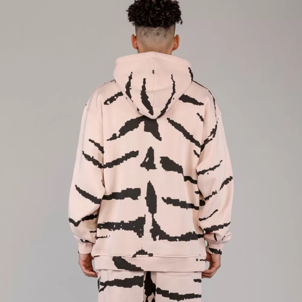 Grimey Sudadera Capucha Cloven Tongues All Over Print Vintage - Cream | Summer 23 Shop