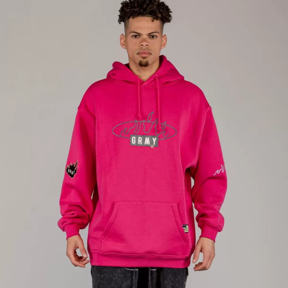 Grimey Sudadera Capucha Cloven Tongues Vintage - Red | Summer 23 Store