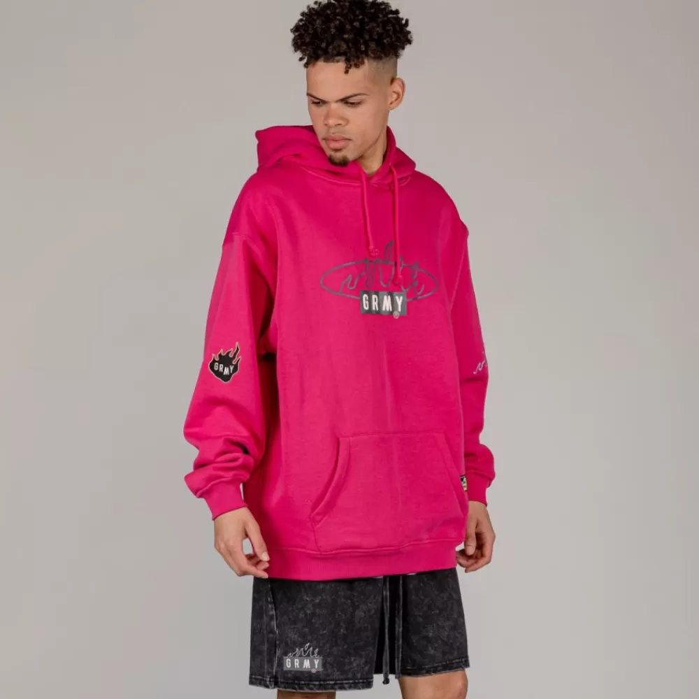 Grimey Sudadera Capucha Cloven Tongues Vintage - Red | Summer 23 Store