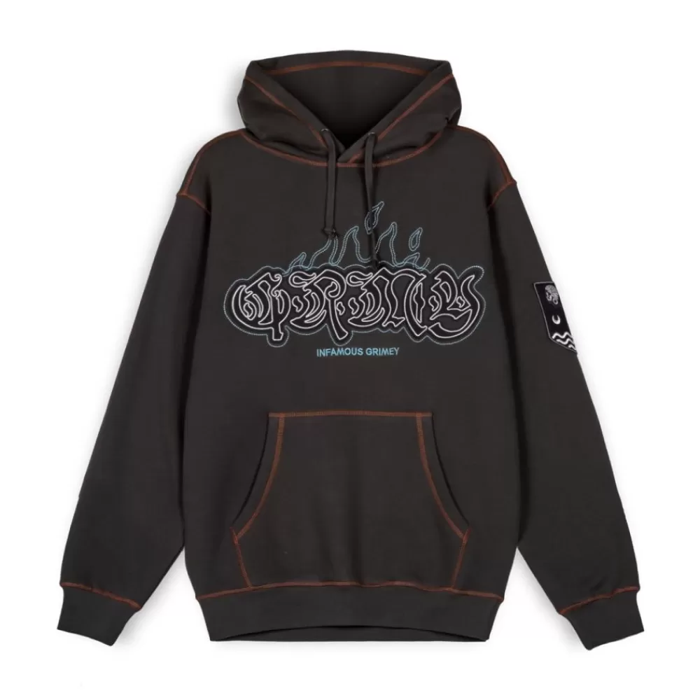Grimey Sudadera Capucha Fire Route - Black | Spring 23 Outlet