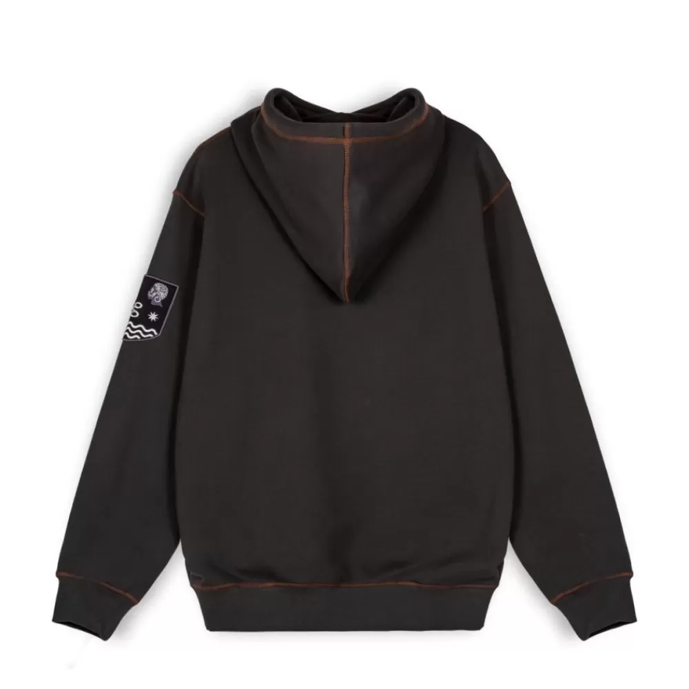 Grimey Sudadera Capucha Fire Route - Black | Spring 23 Outlet