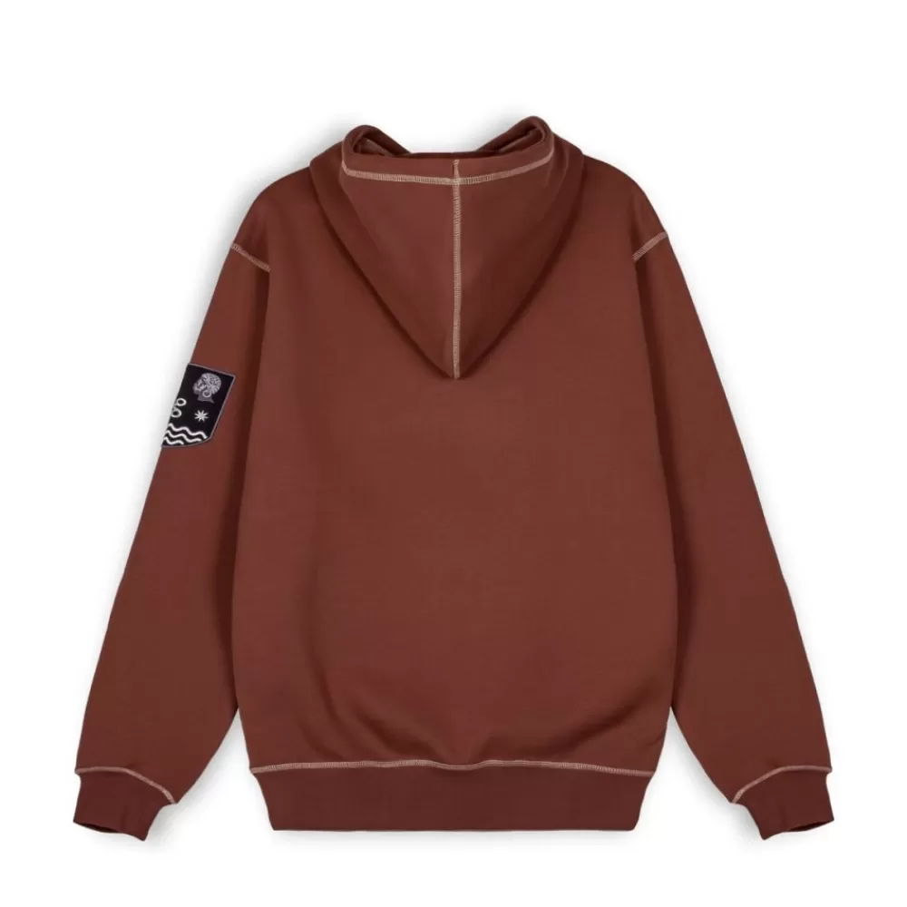 Grimey Sudadera Capucha Fire Route - Brown | Spring 23 Cheap