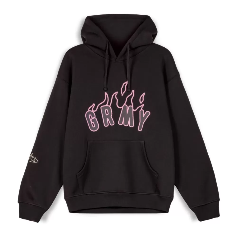 Grimey Sudadera Capucha Melted Stone Vintage - Black | Fw23 Clearance