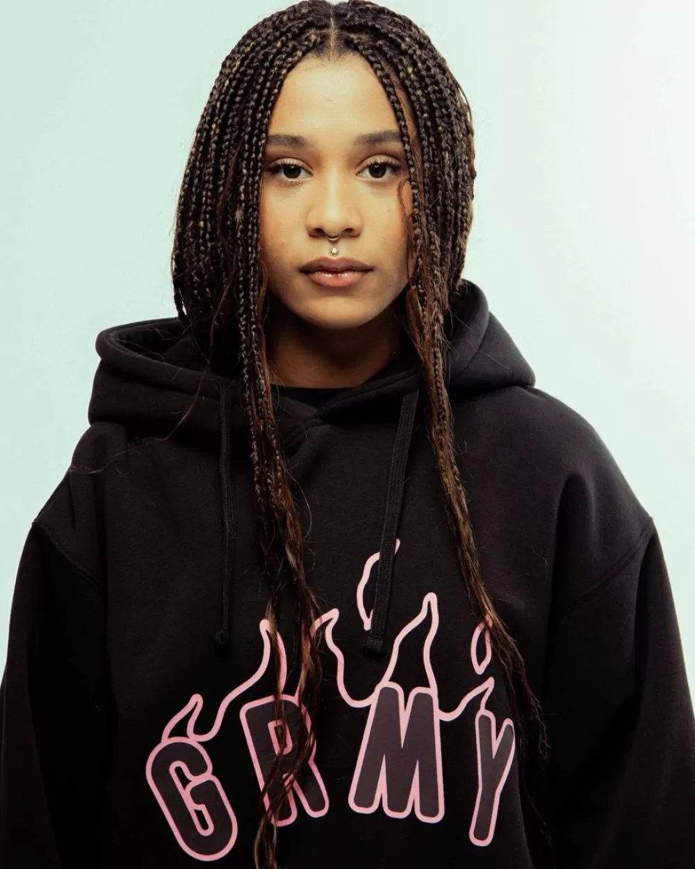 Grimey Sudadera Capucha Melted Stone Vintage - Black | Fw23 Clearance
