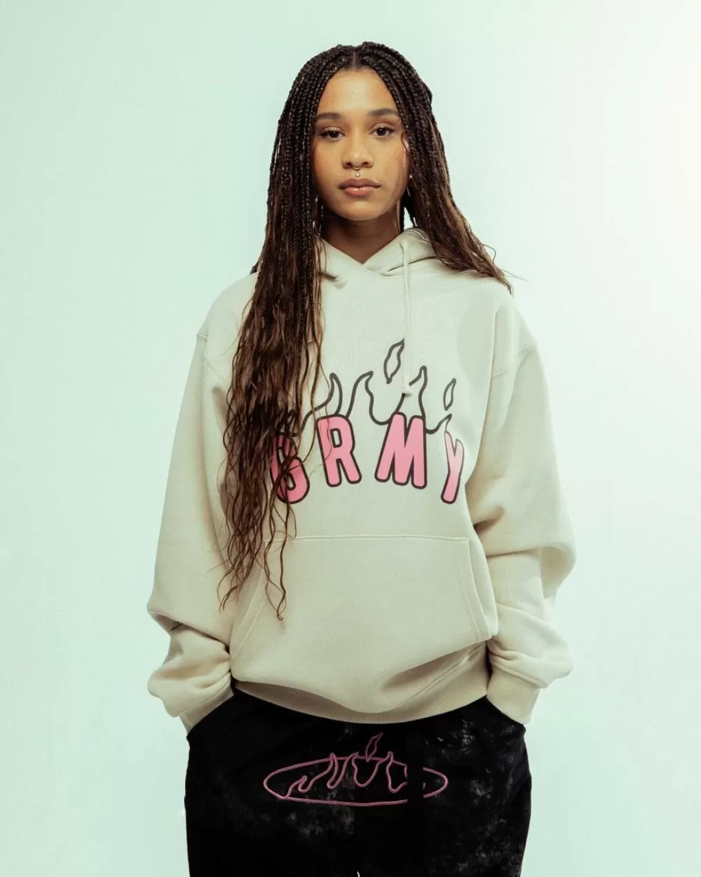 Grimey Sudadera Capucha Melted Stone Vintage - Cream | Fw23 Outlet