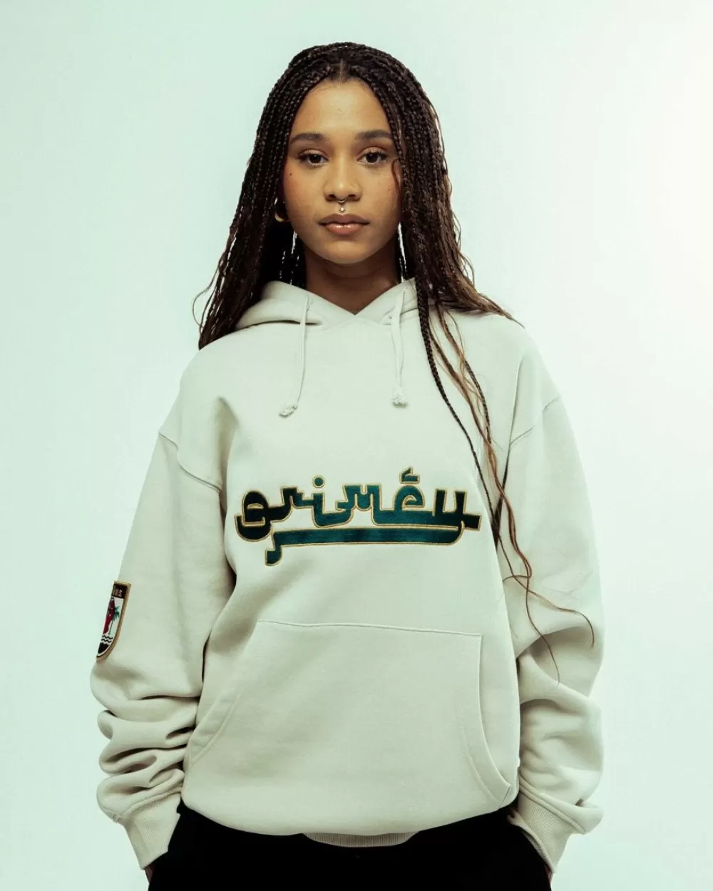 Grimey Sudadera Capucha Nablus Stones Vintage - White | Fw23 Cheap