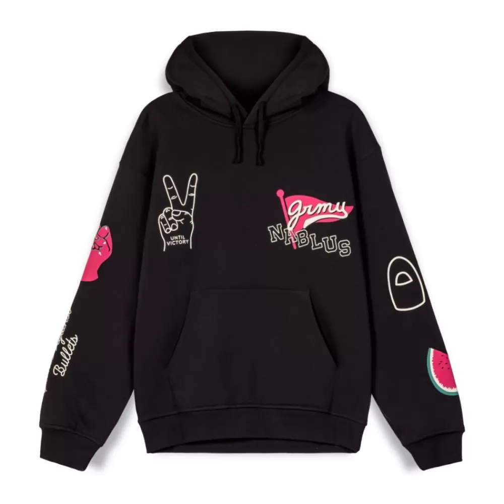 Grimey Sudadera Capucha Nablus Vintage - Black | Fw23 Clearance