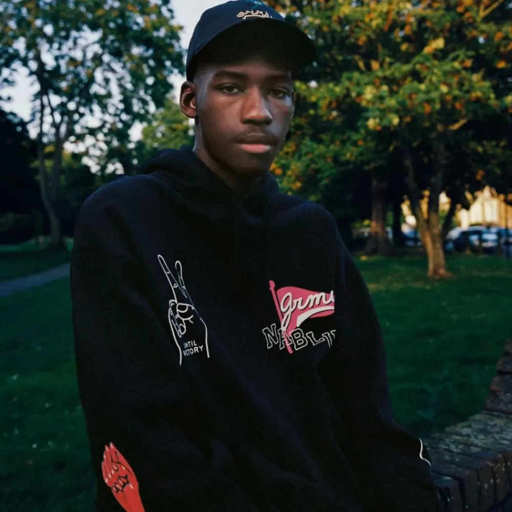 Grimey Sudadera Capucha Nablus Vintage - Black | Fw23 Clearance