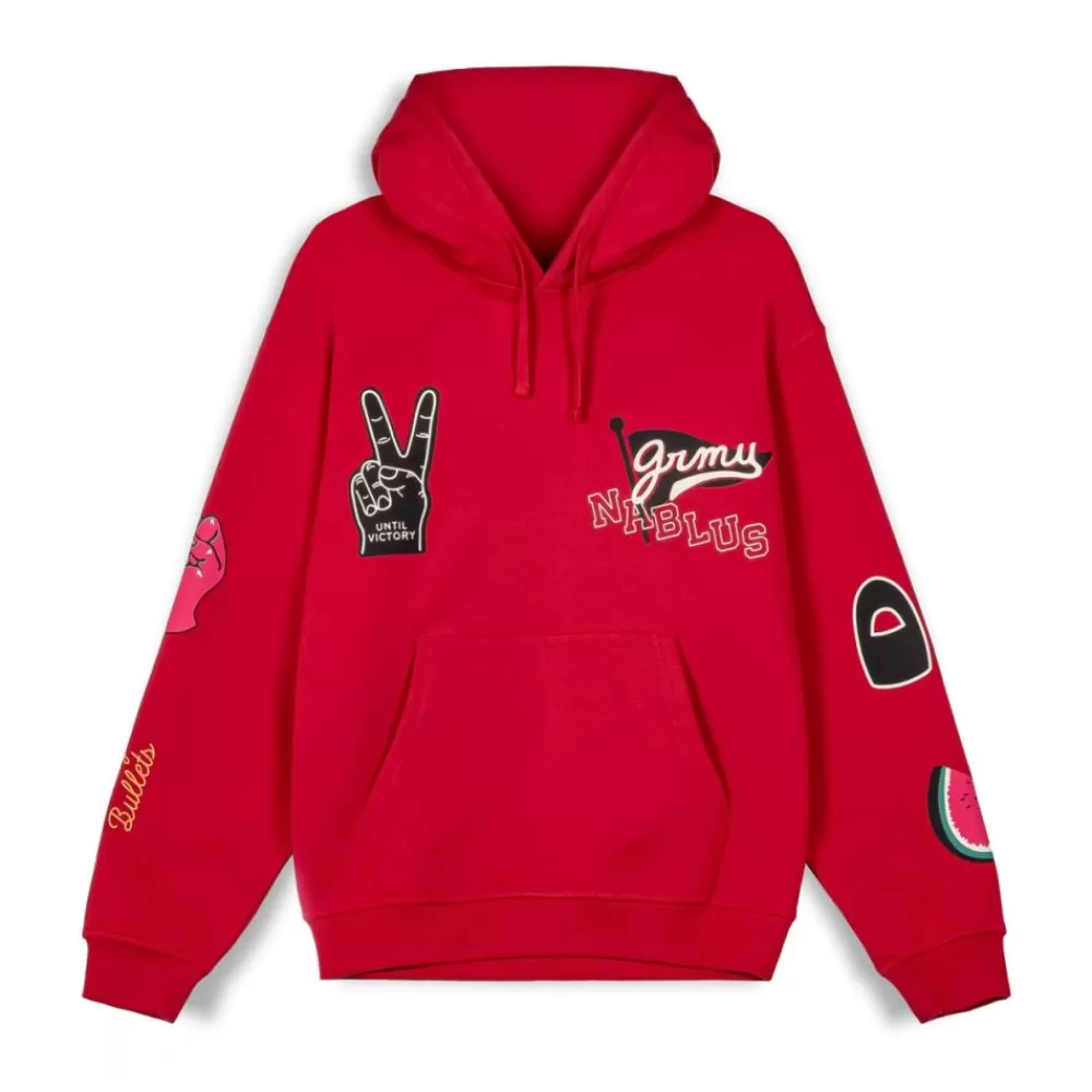 Grimey Sudadera Capucha Nablus Vintage - Dark Red | Fw23 Online