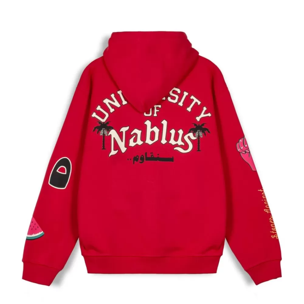Grimey Sudadera Capucha Nablus Vintage - Dark Red | Fw23 Online
