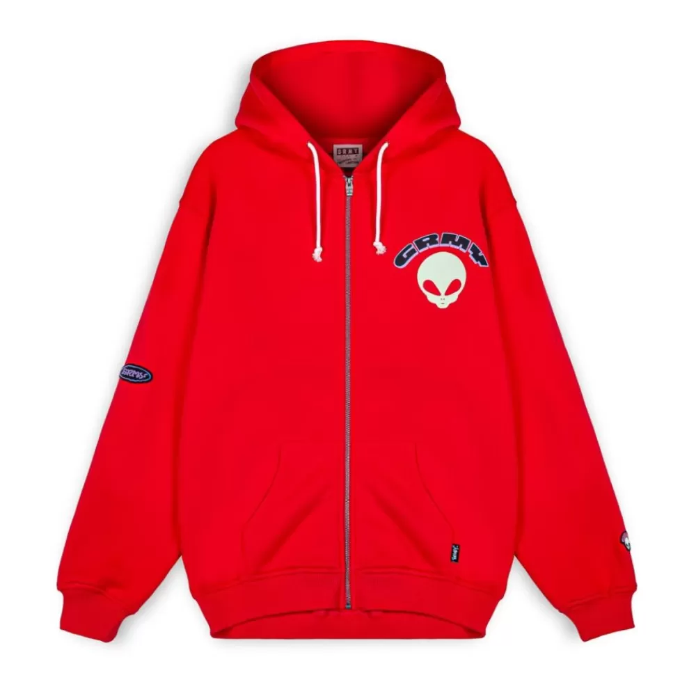 Grimey Sudadera Capucha Ufollow Red | Spring 23 Shop