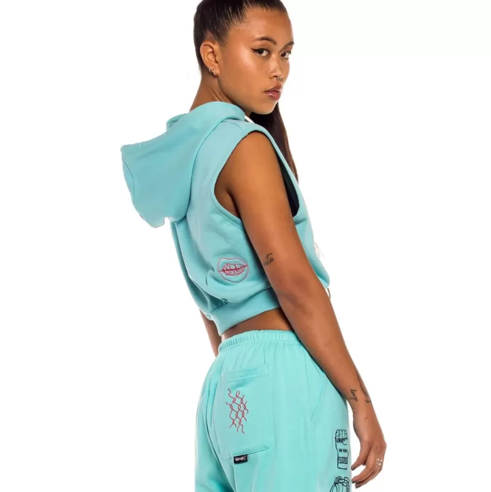 Grimey Sudadera Corta De Chica Day Dreamer Sleeveless - Blue | Spring 22 Cheap