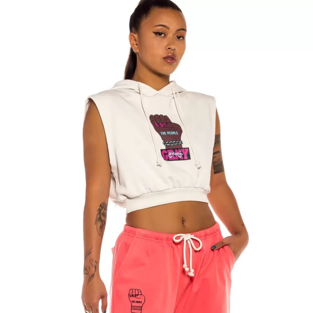 Grimey Sudadera Corta De Chica Day Dreamer Sleeveless - White | Spring 22 Sale