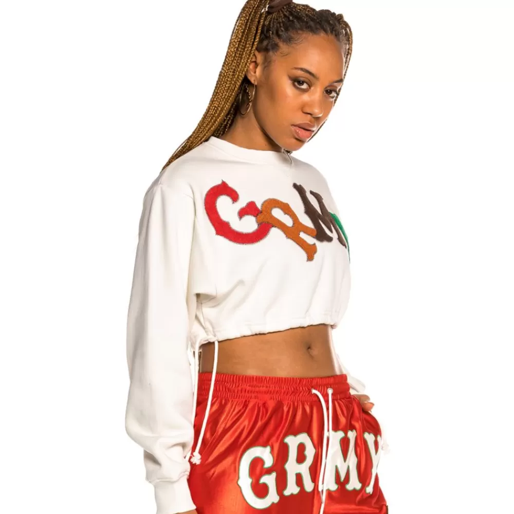 Grimey Sudadera Corta De Chica "The Loot" - White | Spring 21 Best Sale