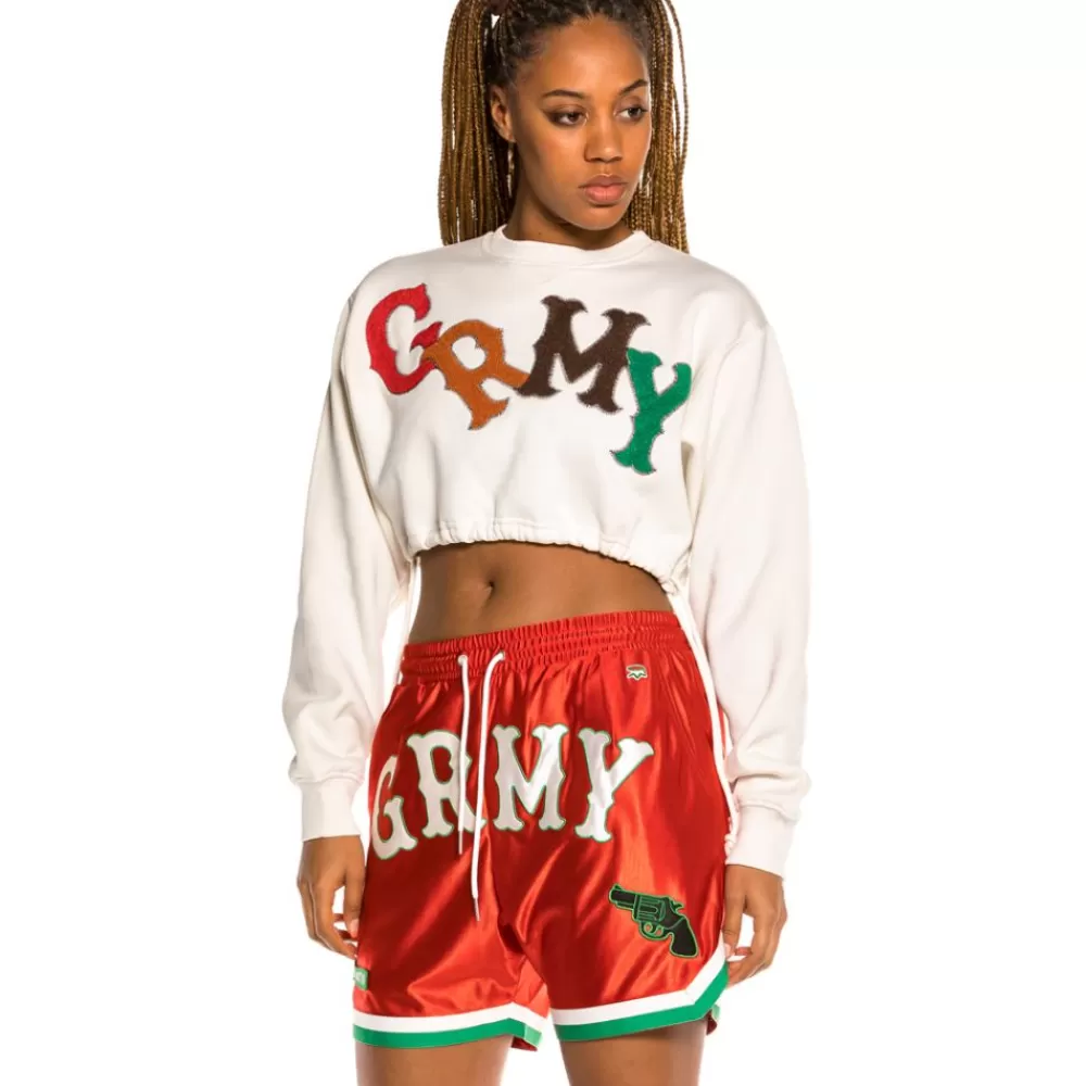 Grimey Sudadera Corta De Chica "The Loot" - White | Spring 21 Best Sale