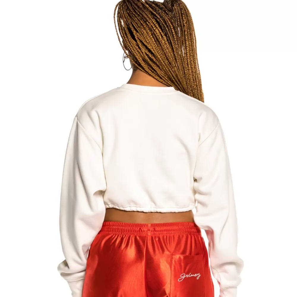 Grimey Sudadera Corta De Chica "The Loot" - White | Spring 21 Best Sale