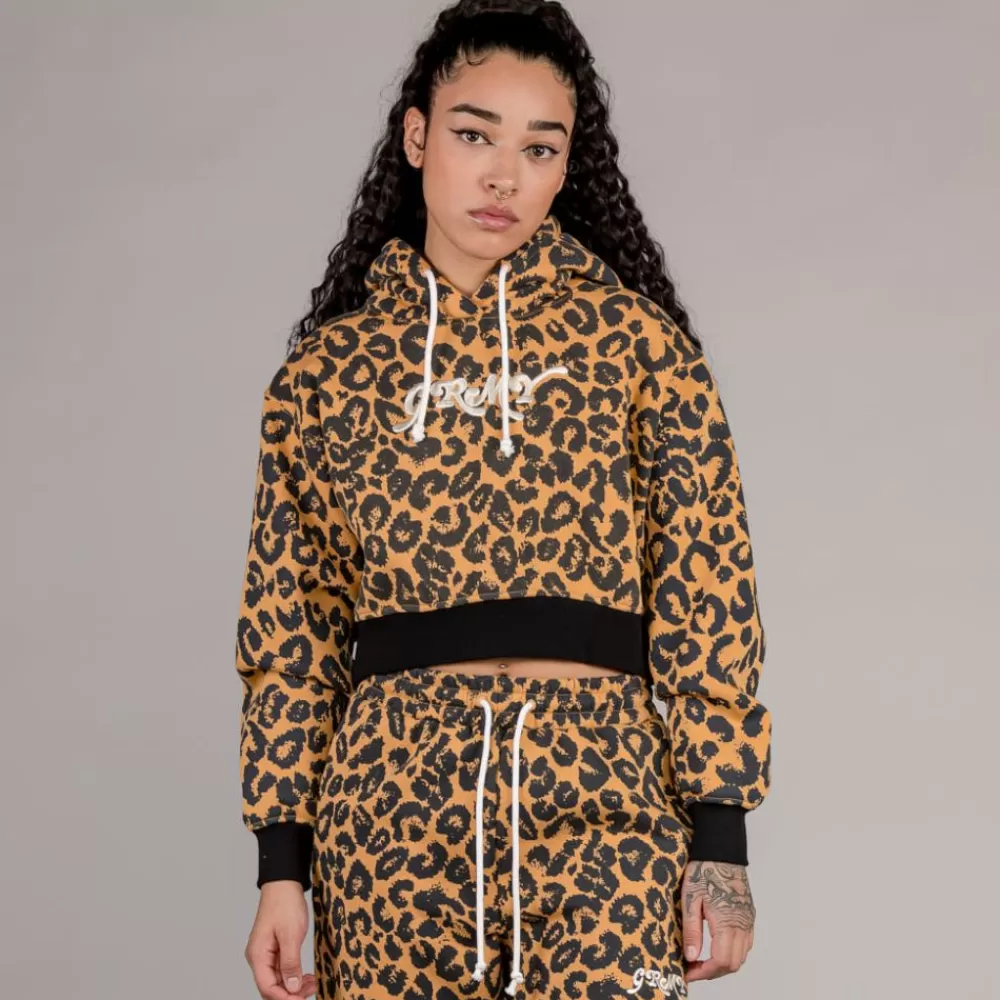 Grimey Sudadera Corta De Chica "Westbound" - Leopard | Fall 22 Clearance