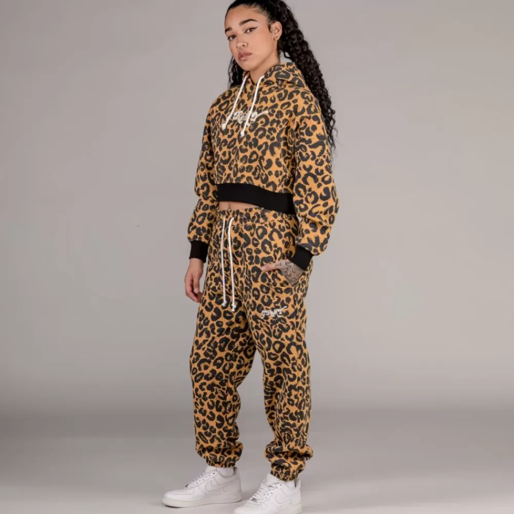 Grimey Sudadera Corta De Chica "Westbound" - Leopard | Fall 22 Clearance