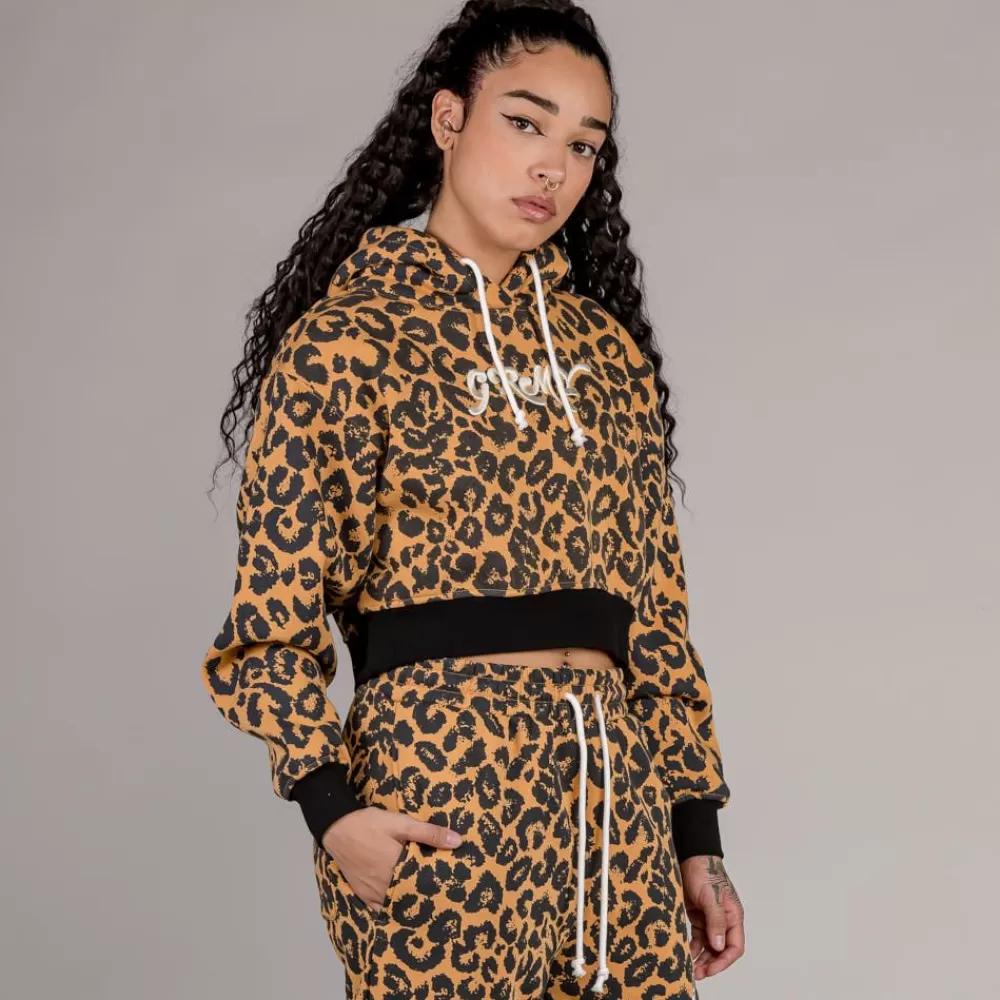 Grimey Sudadera Corta De Chica "Westbound" - Leopard | Fall 22 Clearance