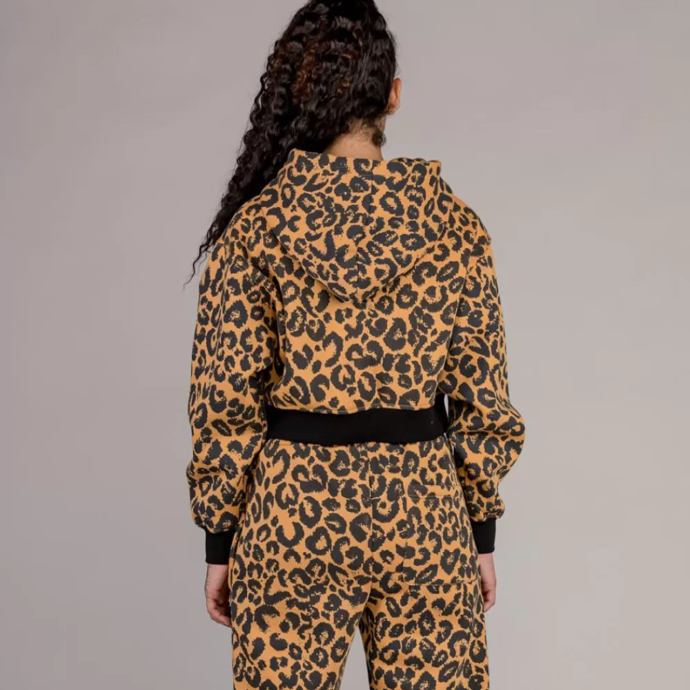 Grimey Sudadera Corta De Chica "Westbound" - Leopard | Fall 22 Clearance