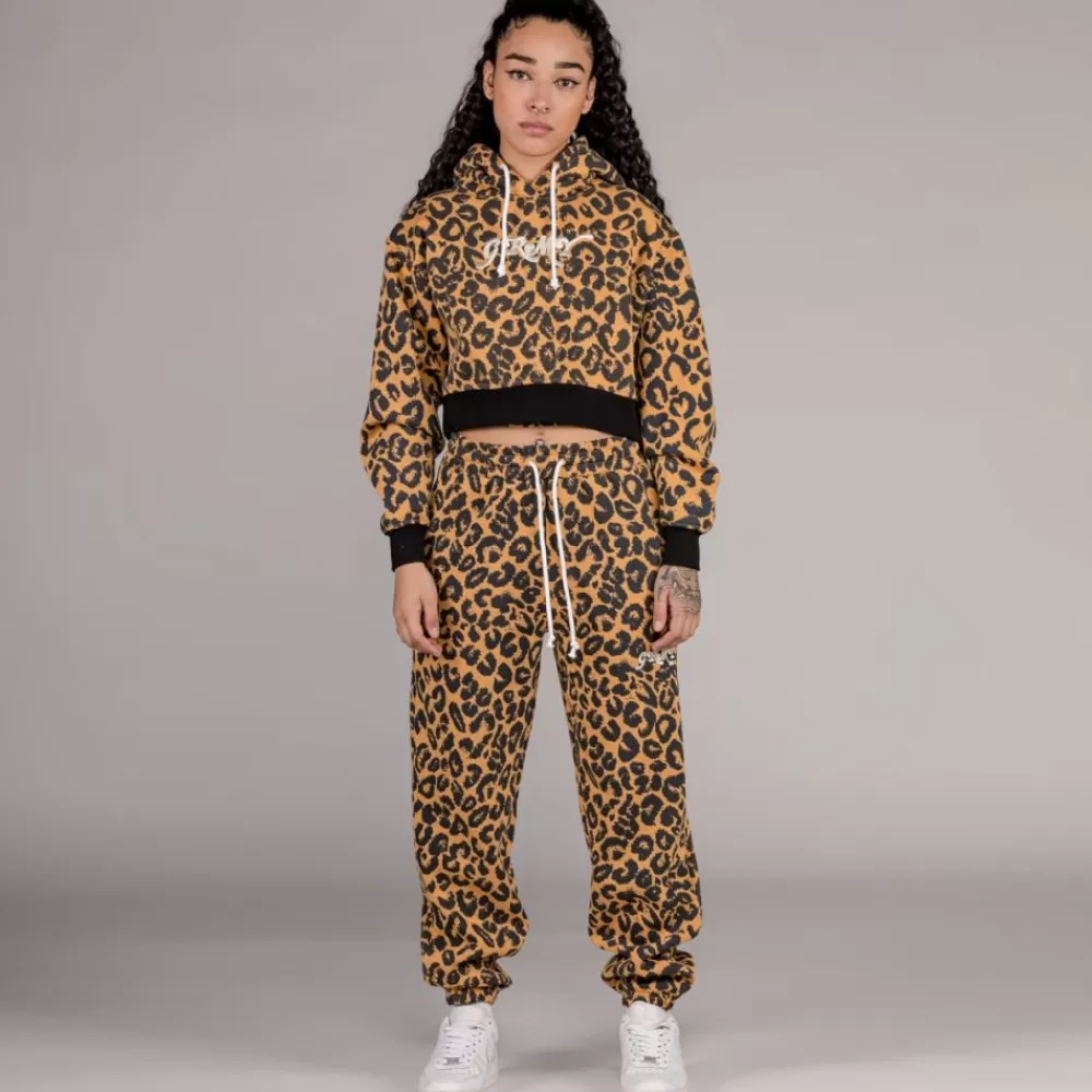 Grimey Sudadera Corta De Chica "Westbound" - Leopard | Fall 22 Clearance