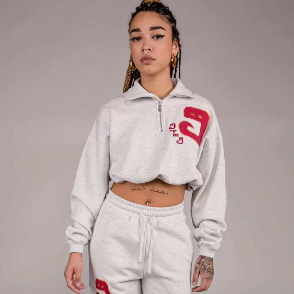 Grimey Sudadera Corta "Lust Mantra" - Sport Grey | Fall 22 Fashion