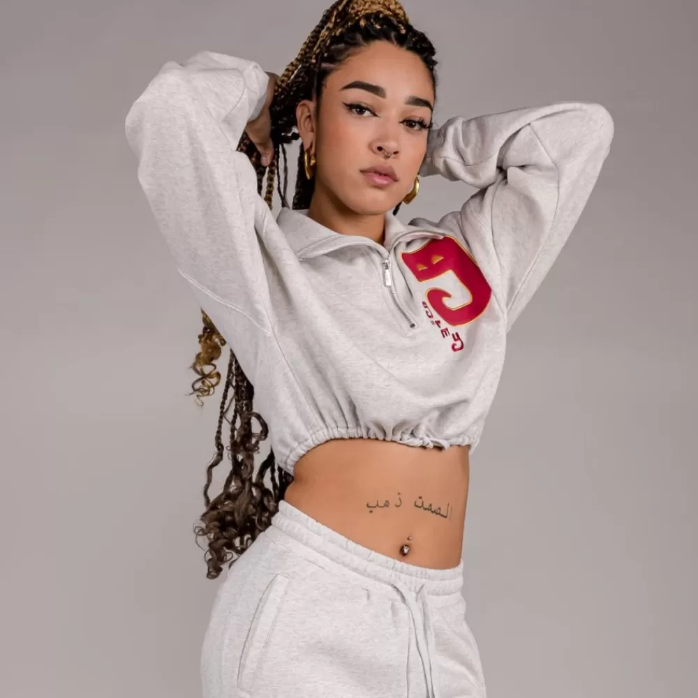 Grimey Sudadera Corta "Lust Mantra" - Sport Grey | Fall 22 Fashion