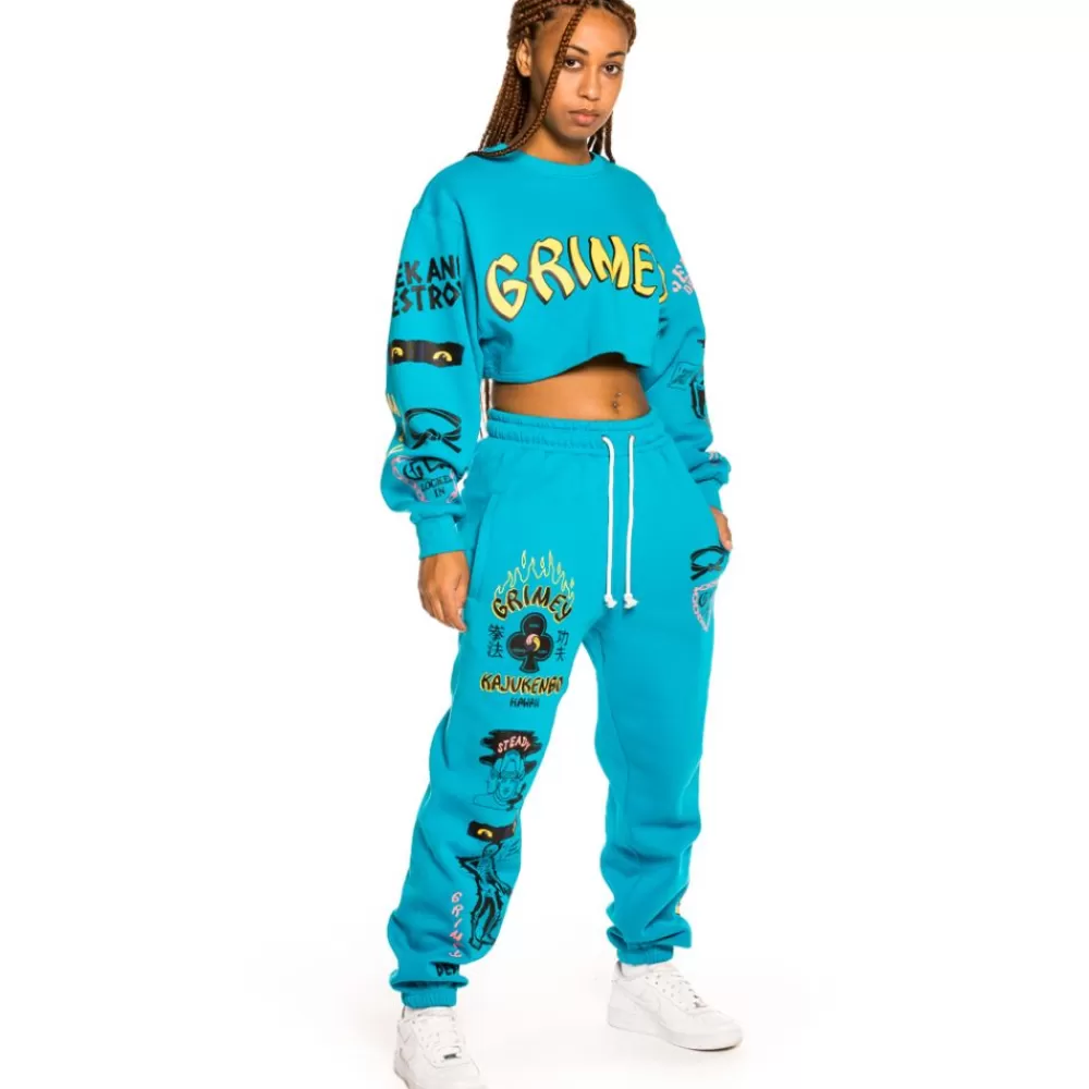 Grimey Sudadera De Chica "Destroy All Fear" - Blue | Fall 21 Outlet