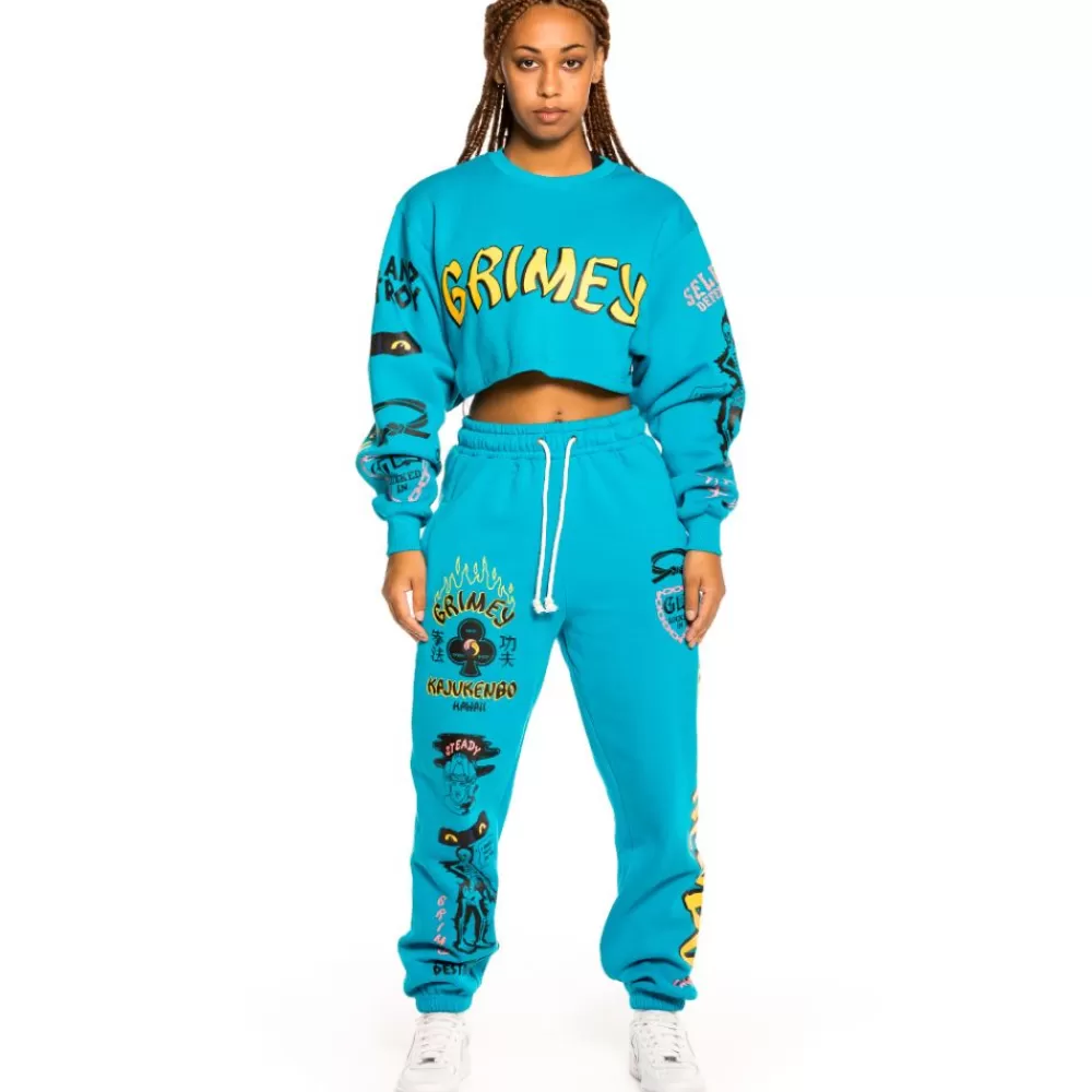 Grimey Sudadera De Chica "Destroy All Fear" - Blue | Fall 21 Outlet