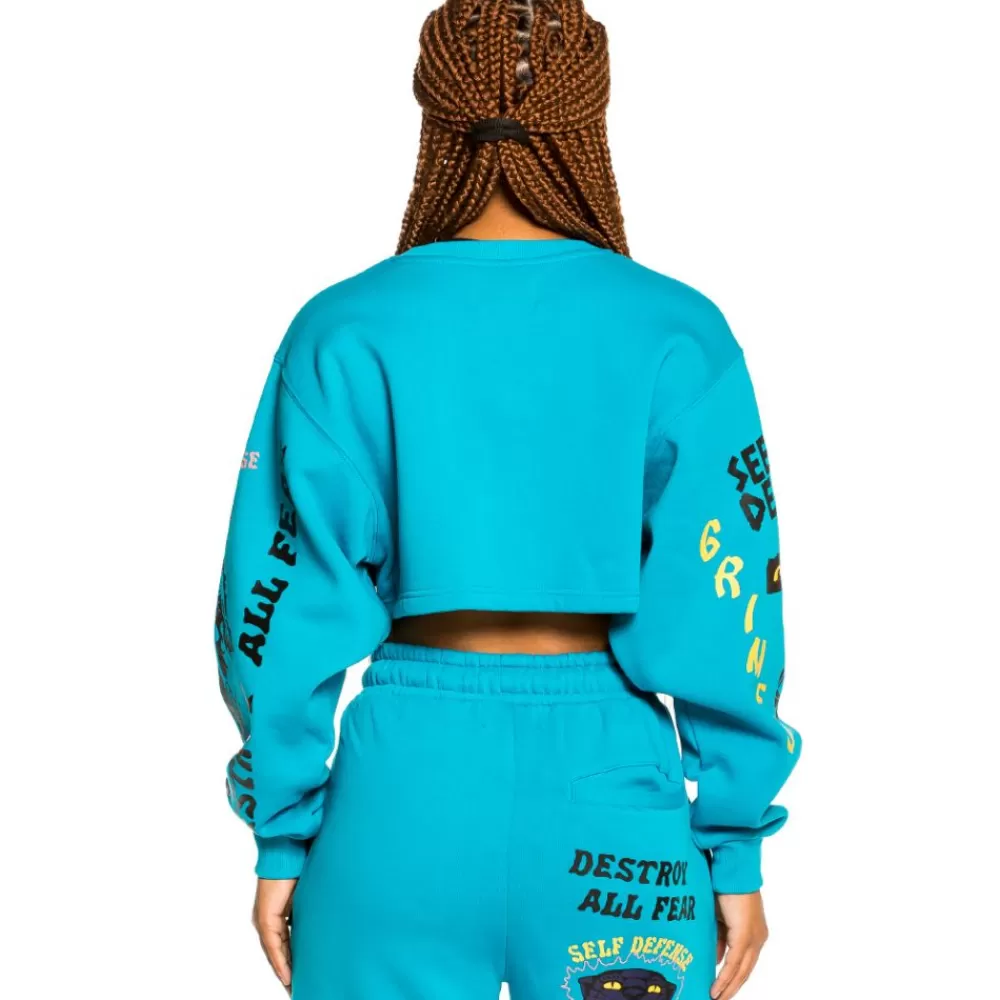 Grimey Sudadera De Chica "Destroy All Fear" - Blue | Fall 21 Outlet