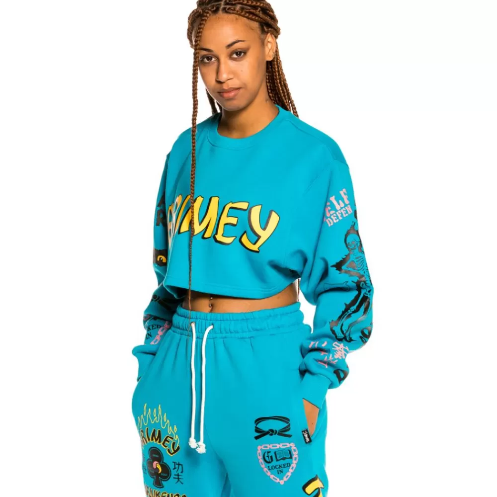 Grimey Sudadera De Chica "Destroy All Fear" - Blue | Fall 21 Outlet