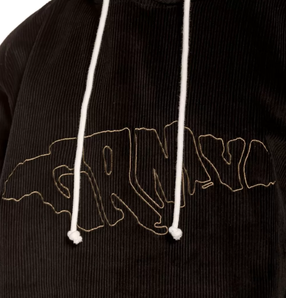 Grimey Sudadera "Aged Rum" Corduroy - Black | Winter 21 Sale