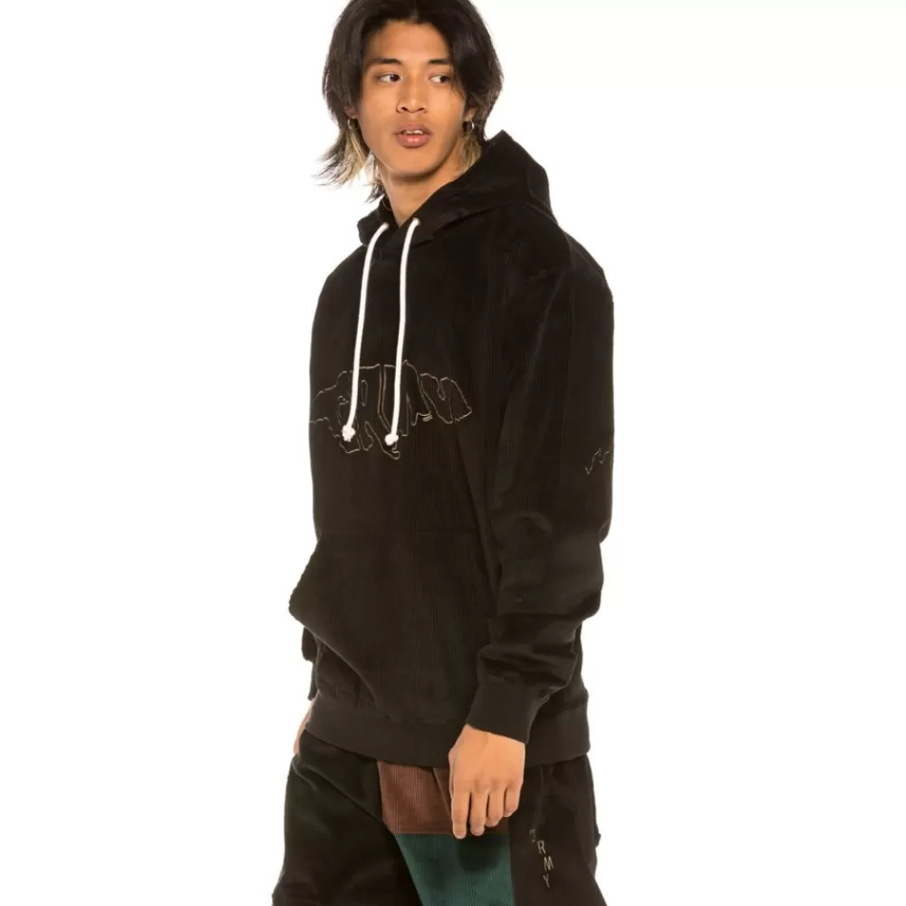 Grimey Sudadera "Aged Rum" Corduroy - Black | Winter 21 Sale