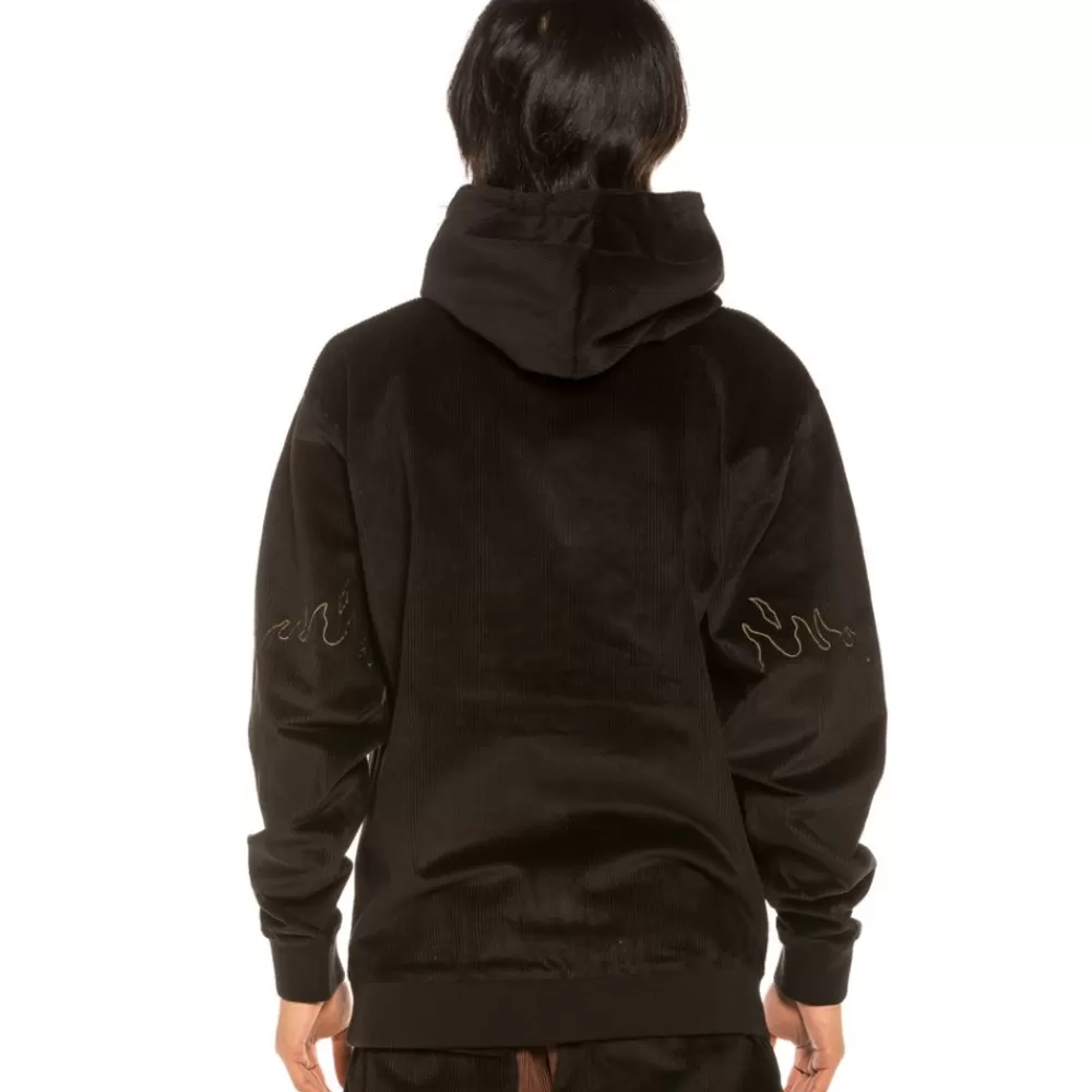 Grimey Sudadera "Aged Rum" Corduroy - Black | Winter 21 Sale