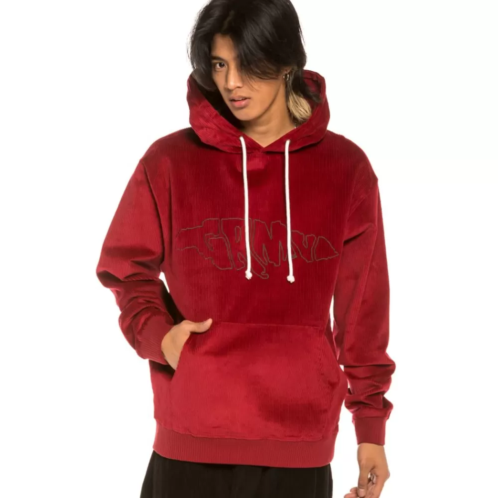 Grimey Sudadera "Aged Rum" Corduroy - Red | Winter 21 Cheap