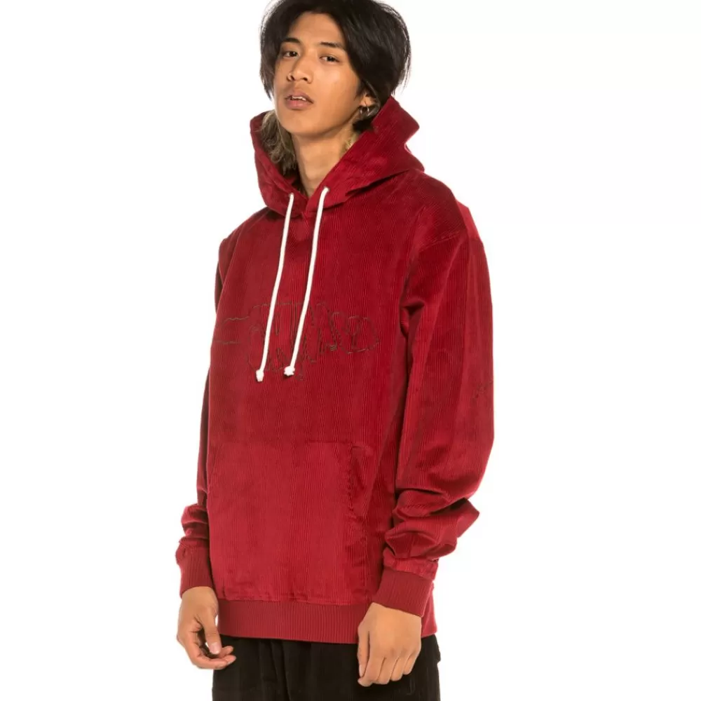 Grimey Sudadera "Aged Rum" Corduroy - Red | Winter 21 Cheap