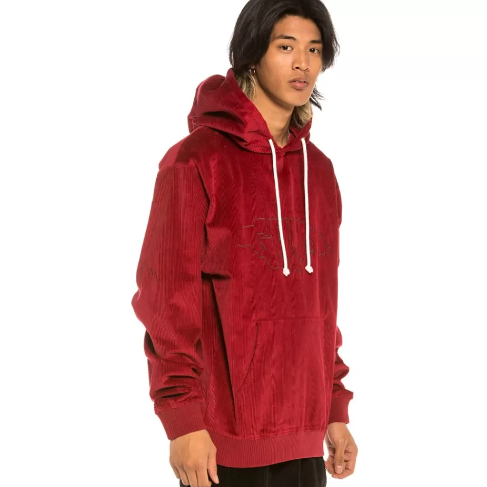 Grimey Sudadera "Aged Rum" Corduroy - Red | Winter 21 Cheap