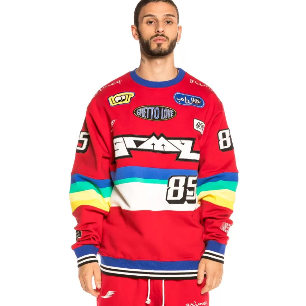 Grimey Sudadera Arch Rival Crewneck Fw20 Red Fashion