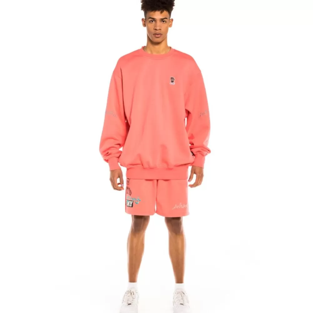 Grimey Sudadera "Day Dreamer" Crewneck - Coral | Spring 22 Best Sale