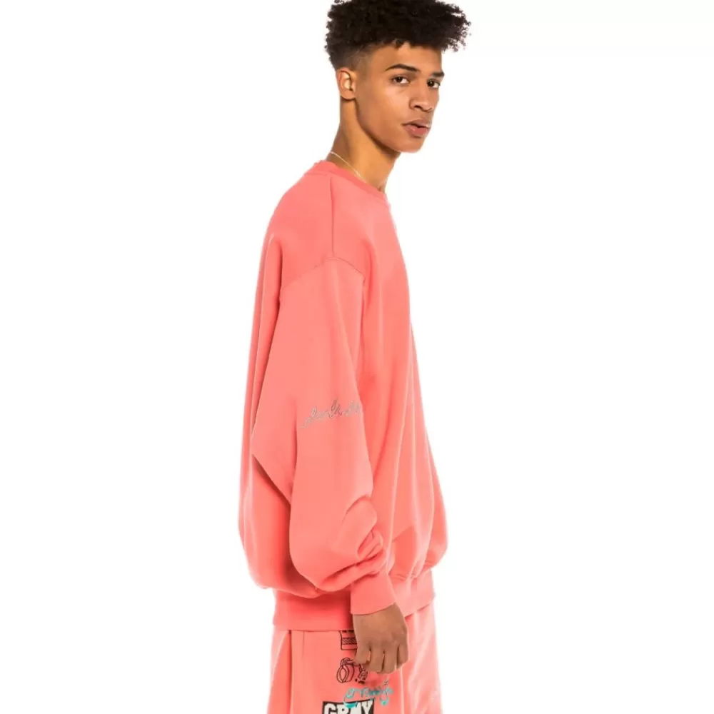 Grimey Sudadera "Day Dreamer" Crewneck - Coral | Spring 22 Best Sale