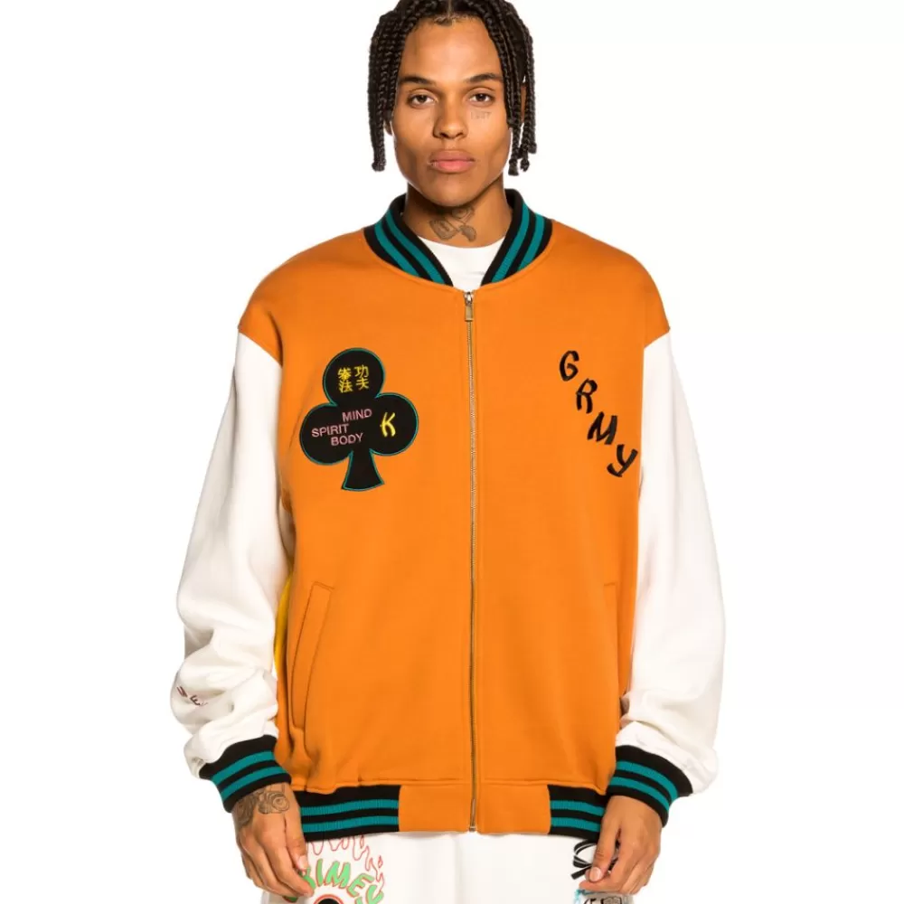 Grimey Sudadera "Destroy All Fear" Zip Crewneck - Brick | Fall 21 Outlet