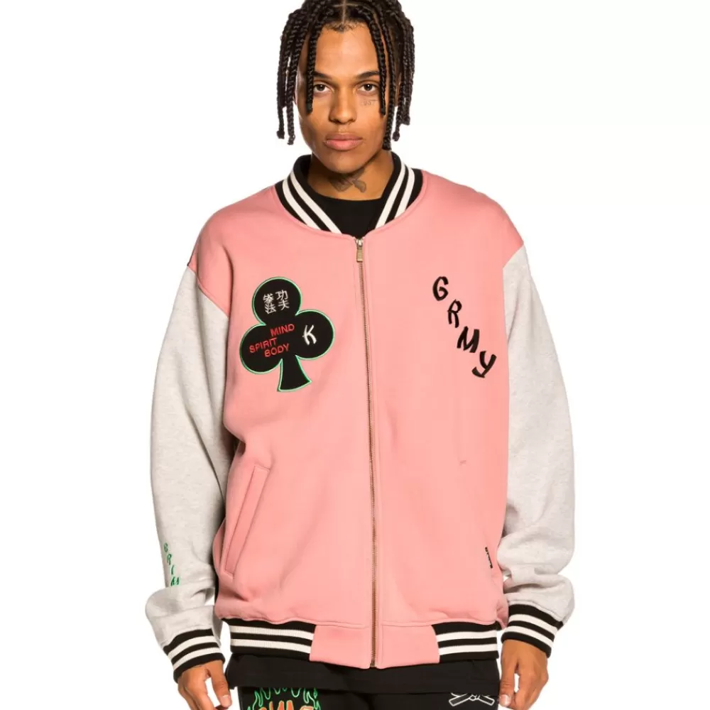 Grimey Sudadera "Destroy All Fear" Zip Crewneck - Pink | Fall 21 Best Sale