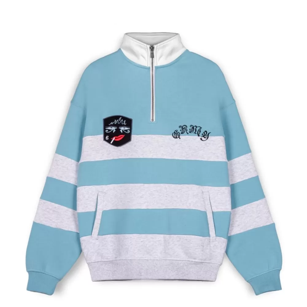 Grimey Sudadera Fire Route High Neck - Blue | Spring 23 Online