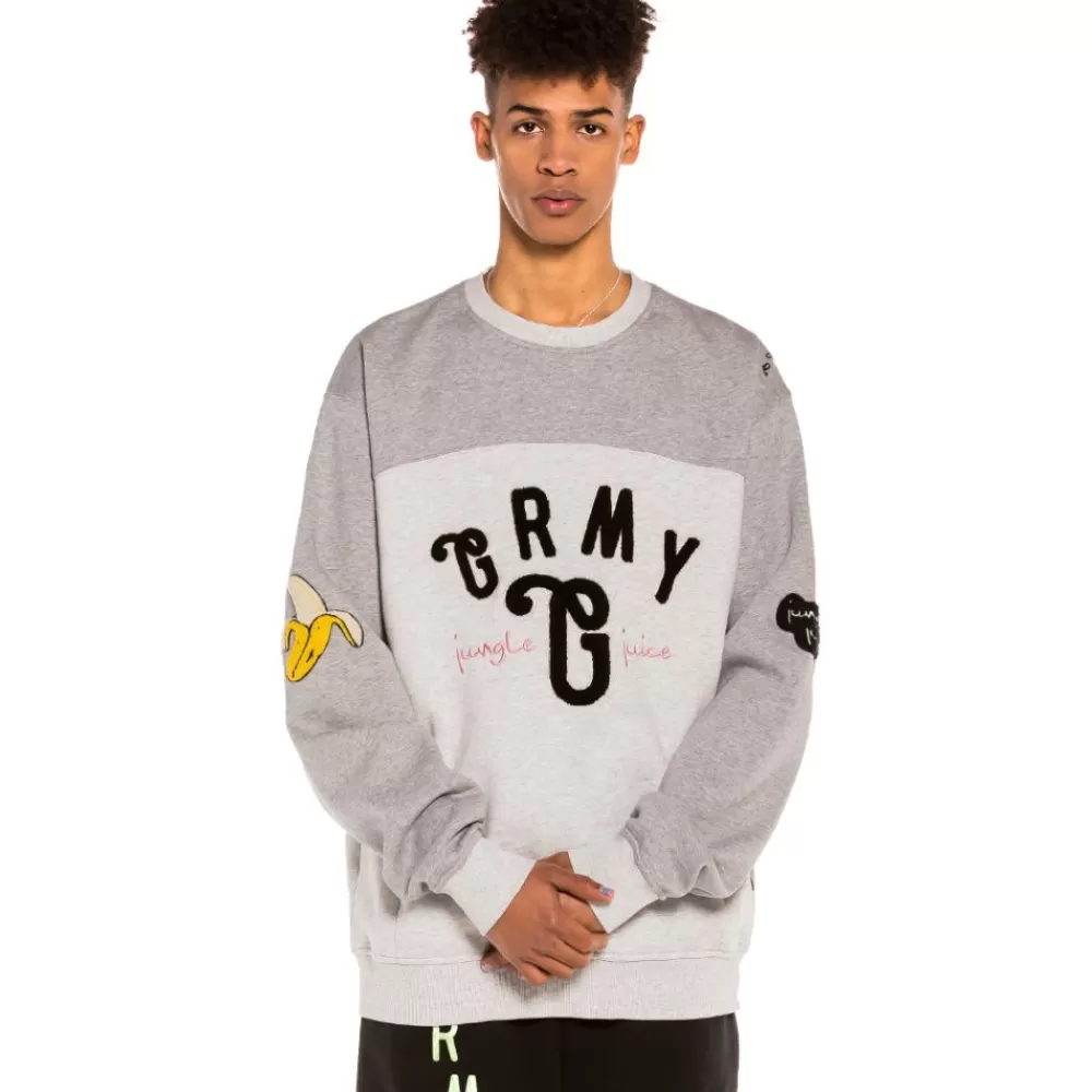 Grimey Sudadera "Jungle Punch" Bicolor Crewneck - Sport Grey | Spring 22 Clearance