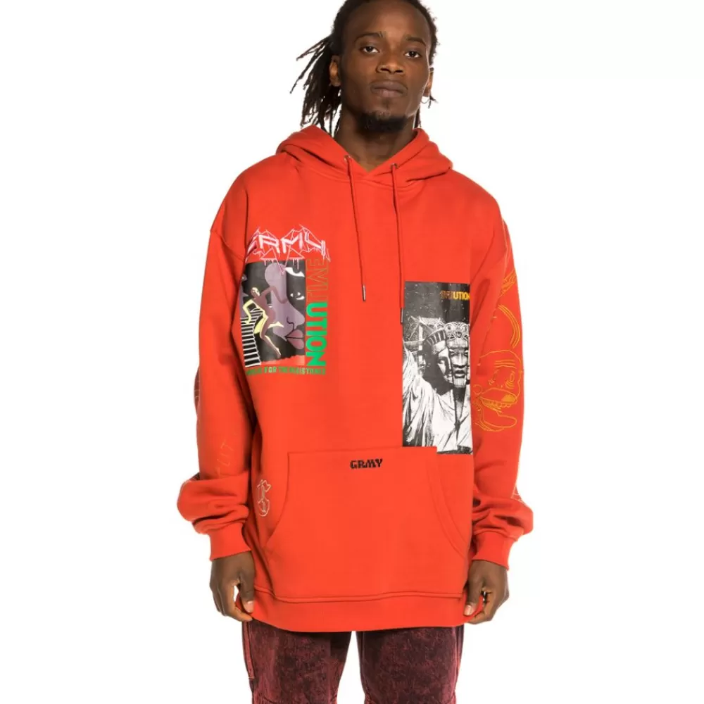 Grimey Sudadera "Liveution Magic 4 Resistance" Hoodie - Red | Spring 21 Best Sale