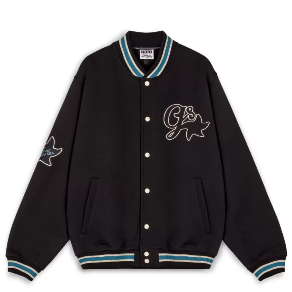 Grimey Sudadera Madrid Fleece Button Heavyweight - Black | Fw23 Best Sale