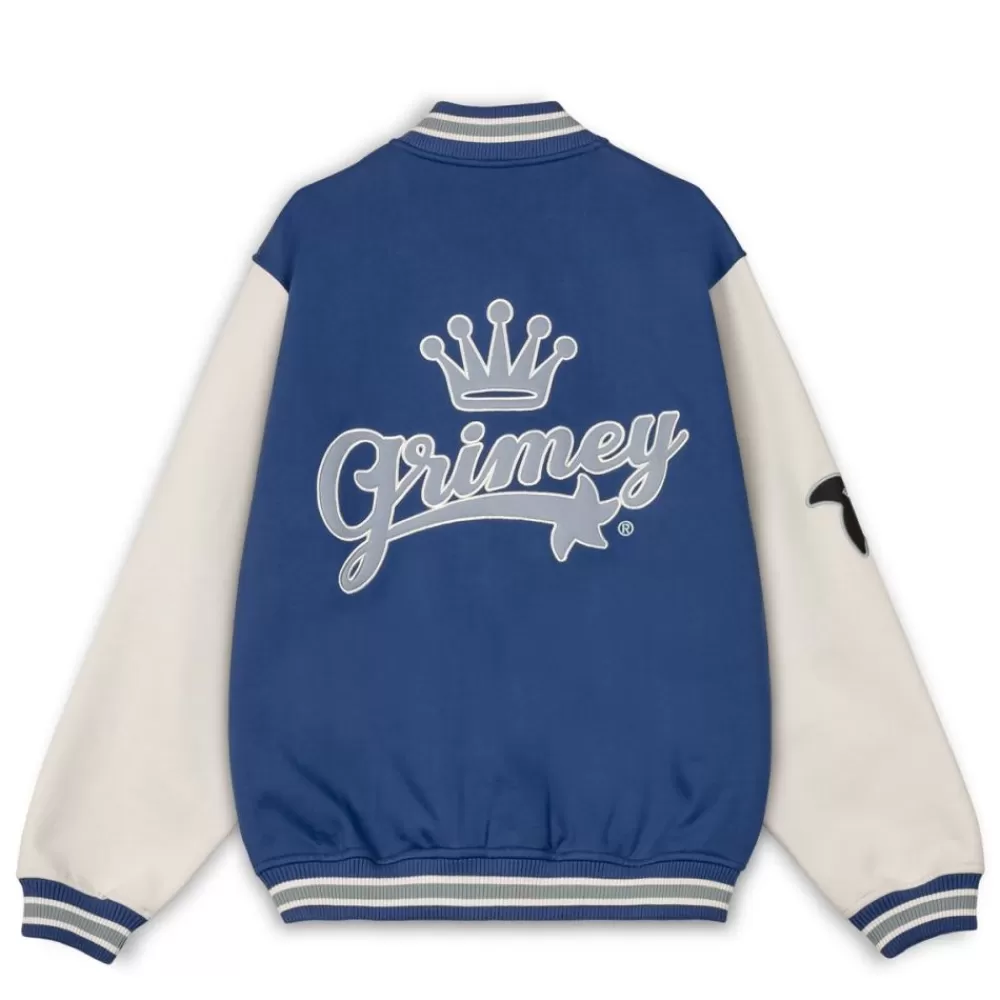Grimey Sudadera Madrid Fleece Button Heavyweight - Navy | Fw23 Clearance