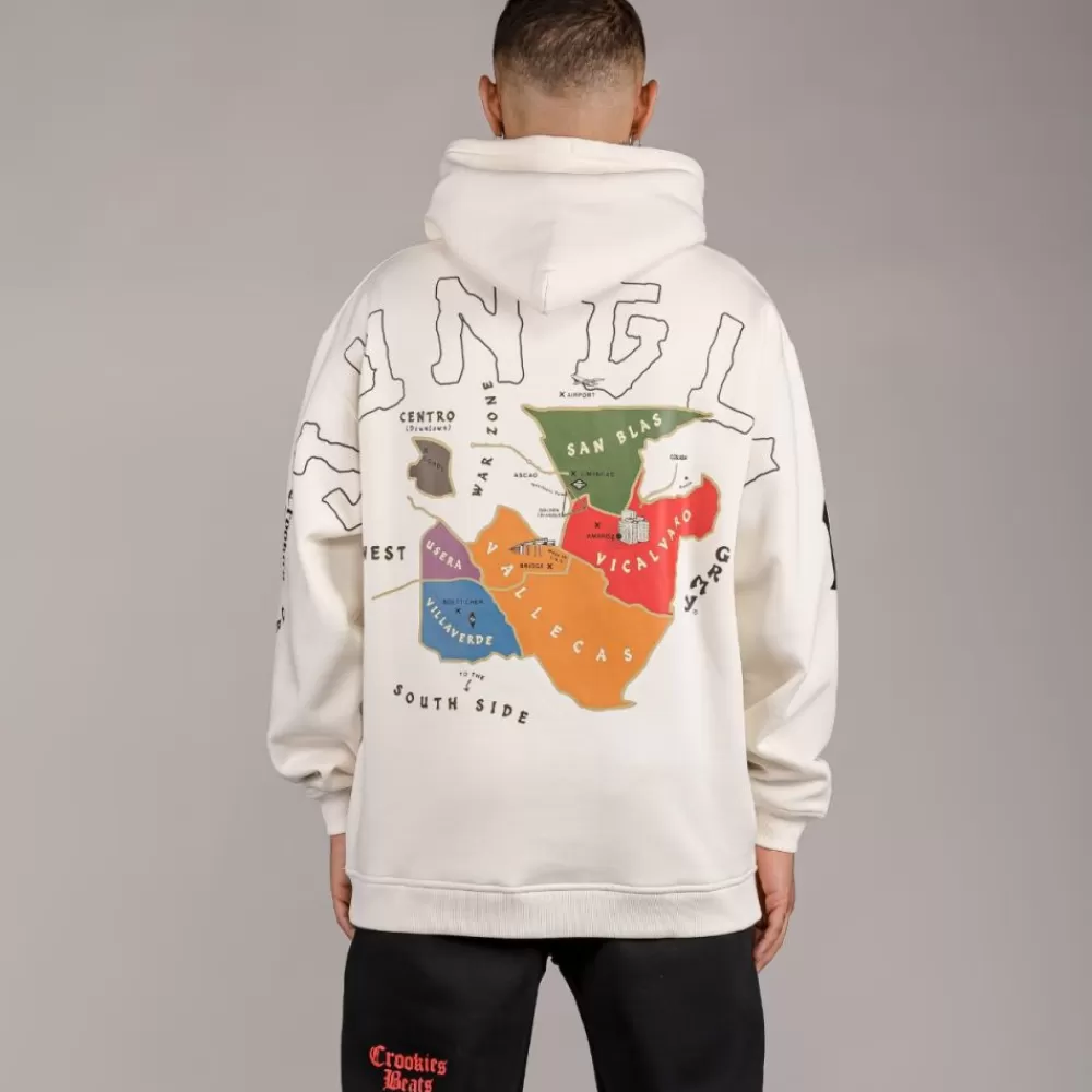 Grimey Sudadera "Pasion Gamberra (Gp X Grmy)" Hoodie - White | Fall 22 Cheap