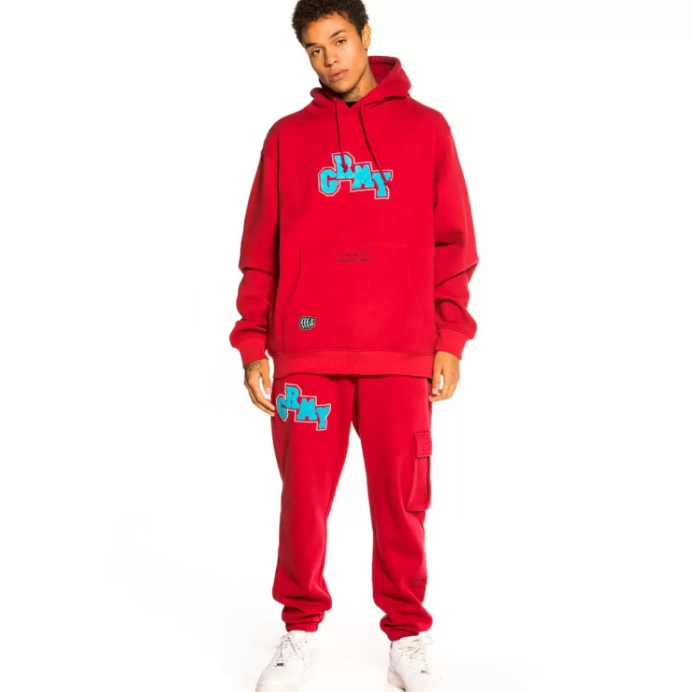 Grimey Sudadera "Singgang Junction" Hoodie - Red | Fall 21 Sale